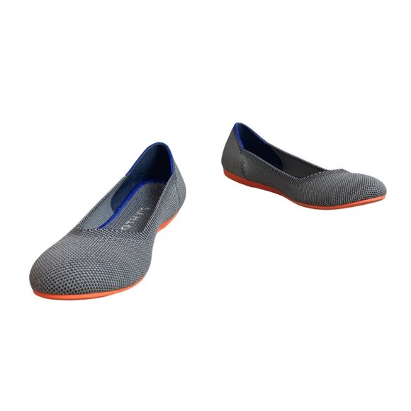 Rothys Women's Grey And Blue Flats Sz - 7W - Picture 2 of 9